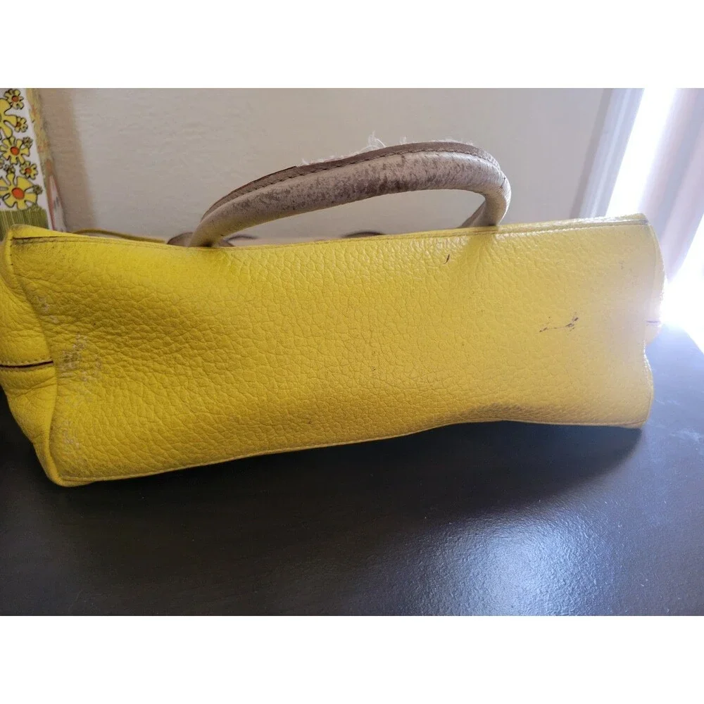 Kate Spade Southport Avenue Carmen Crossbody Satchel Handbag Canary/Beige